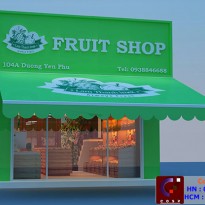 Thiết kế cửa hàng trái cây nhập khẩu - Chị Ngọc - Yên phụ